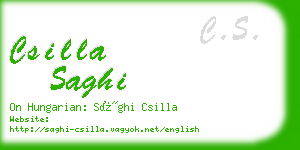 csilla saghi business card